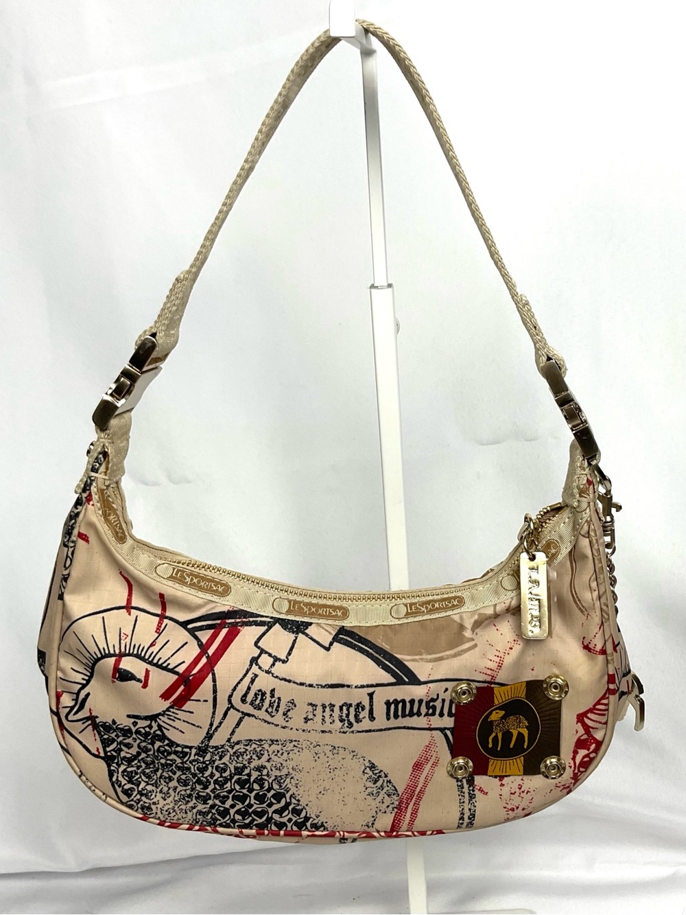 L.A.M.B. × LeSportsac Baguette Handbag Love Angel Music Baby graffiti Shoulder
